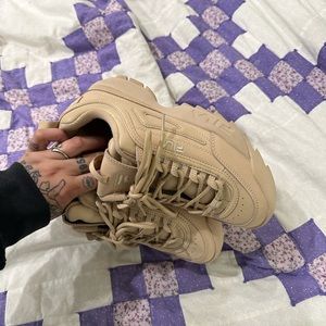 Beige / nude Fila Disruptor 2 sneakers